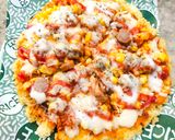 Foto langkah ke 9 dari resep Pizza Roti Tawar Teflon.