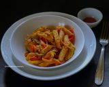 A picture of step 8 of Chicken Penne.