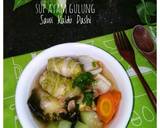 Cara Membuat Sup Ayam Gulung Sawi Kaldu Dashi 7