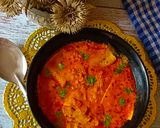 A picture of step 8 of Rajasthani style Papad sabji.