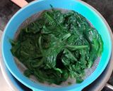 A picture of step 2 of Palak Paneer.