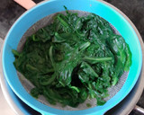 A picture of step 2 of Palak Paneer.