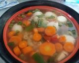 Foto langkah ke 3 dari resep Sop Makaroni Telur Puyuh (No MSG).