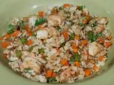 Arroz chino con camarones