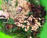 A picture of step 4 of Kitchen raid Bulgur, spinach and ricotta weekend salad.
