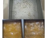 A picture of step 7 of Mysore Pak (Traditional South Indian Sweet).