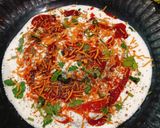 A picture of step 7 of Sweet Potato Tikki Chaat.