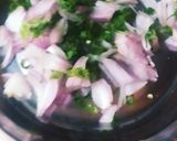 A picture of step 1 of Schezwan Besan Uttapam.