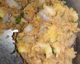 A picture of step 1 of Cauliflower kofta birayani.