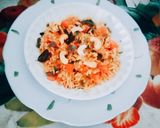A picture of step 5 of Healthy tasty nutritious zero oil vegetable fried rice.