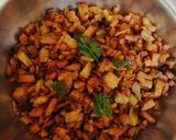 A picture of step 3 of Raw banana curry.