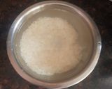 A picture of step 1 of Saffron rice.