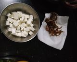 A picture of step 2 of Palak paneer Biryani.
