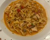 A picture of step 5 of Creamy Chicken Cacciatore Soup.