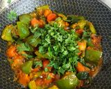 A picture of step 10 of Capsicum Tomato Rice.