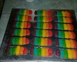 A picture of step 5 of Lidah Kucing Pelangi (Rainbow Cat's Tongue Cookies).