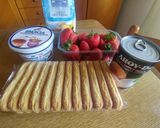 A picture of step 1 of Coconut & Strawberry Tiramisu 🍓.