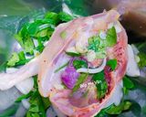 Hình bước làm 1 của món Gà hấp lá chanh
