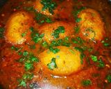 A picture of step 12 of Eggless Egg Curry.