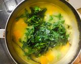 Foto langkah ke 5 dari resep Labu kuning & daun pepaya jepang kuah santan.