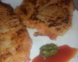A picture of step 4 of Bread tikki😉.