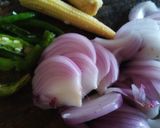 A picture of step 1 of Baby corn pulao.