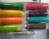 Foto langkah ke 5 dari resep Kue kuping gajah rainbow.