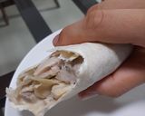 A picture of step 7 of Alfredo wrap.