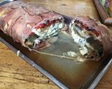 Une image de l'étape 6 de « Gâteau » salé façon cake au jambon cru légumes grillés et fromage.