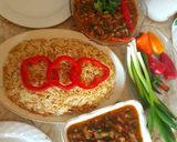 صورة لخطوة 2 من وصفة بامية باللحمة والطماطم 👍👍موسم الطماطم 🍅🍅