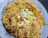 A picture of step 5 of Chicken pulao.