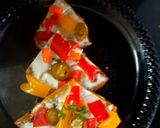 A picture of step 3 of Thin crust thepla pizza.