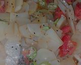 A picture of step 3 of Spicy Allu fry.