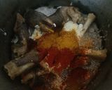 A picture of step 1 of South indian mutton leg curry.