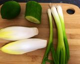A picture of step 1 of Fish Finger Salad.