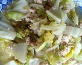 รูปขั้นตอนการทำที่ 3 ของ ผัดผักกาดขาวหมูสับ คลีน