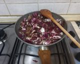 A picture of step 2 of Savory Tart with Radicchio, Gorgonzola, and Ham.