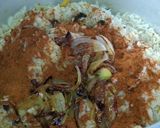 A picture of step 3 of Prawn biriyani.