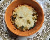 Foto del paso 8 de la receta: Repollitos de Bruselas con salsa blanca y jamón (en cazuelas)