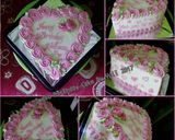 Foto langkah ke 5 dari resep Birthday Cake bentuk ❤Love.