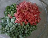 A picture of step 1 of Vegetables Rice.