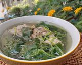Hình bước làm 2 của món Canh rau má nấu xương gà