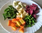 A picture of step 1 of Mixed vegetable curry.