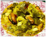 Foto del paso 11 de la receta: Arroz meloso con choco, mejillones y verduras