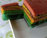 Foto langkah ke 11 dari resep Rainbow Cake tanpa SP.