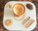 A picture of step 5 of Jaggery Chai.