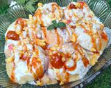 A picture of step 8 of Kurkuray Dahi Puri 😋😋.