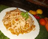 A picture of step 13 of Spicy Bbq Spaghetti.