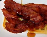 A picture of step 4 of My Maple Syrup +Crisp Bacon on Toated Waffles 🧇.