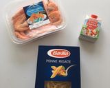 Une image de l'étape 1 de Penne aux crevettes.